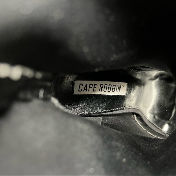 CAPE ROBBIN Infinite All The Riches Cash Money Sign Heel Open Toe Stretchy Boots - Picture 10 of 13